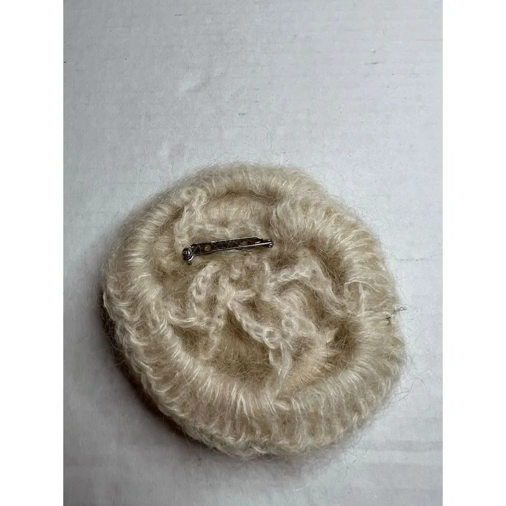 3/$15 or 5/$20 Cream and black knit flower appliqués